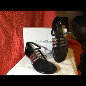 Calvin Klein sandals.